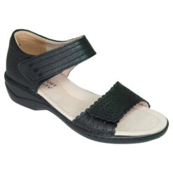 Petal black leather