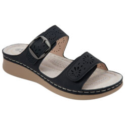 Gail black twin-adjustable comfort slides